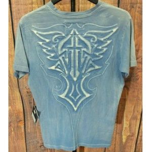 Roar Progress T-Shirt Medium Blue Cross & Wings 3D